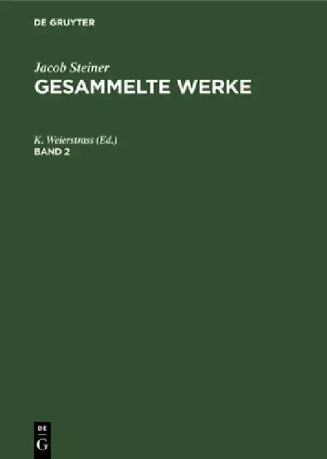 Jacob Steiner (English, K. Weierstrass)