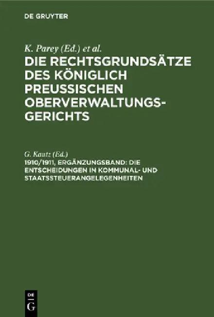 Die Entscheidungen in Kommunal- Und Staatssteuerangelegenheiten (English, G. Kautz)