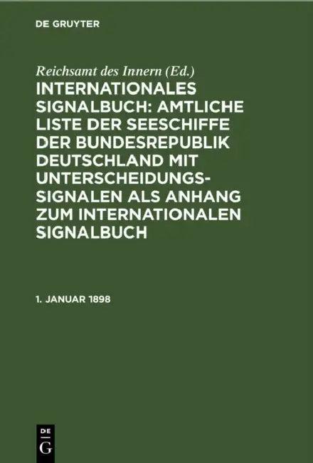 1. Januar 1898 (English, Reichsamt Des Innern)
