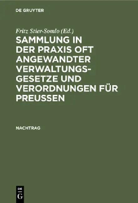 Nachtrag (English, Fritz Stier-Somlo)