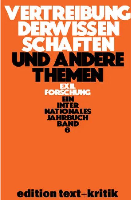Vertreibung Der Wissenschaften Und Andere Themen (English, Thomas Koebner | Et Al | Lieselotte Maas)
