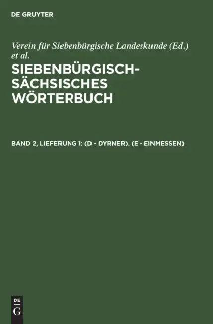 (D - Dyrner). (E - Einmessen) (English, Georg Keintzel | Adolf Schullerus)