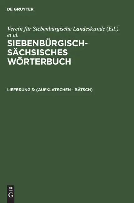(Aufklatschen - Bätsch) (English, Adolf Schullerus)