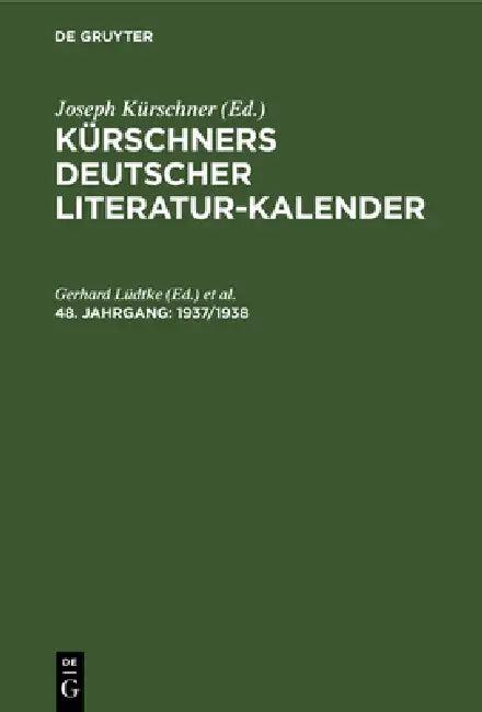 1937/1938 (English, Gerhard Lüdtke | Wolfgang Baumgart)