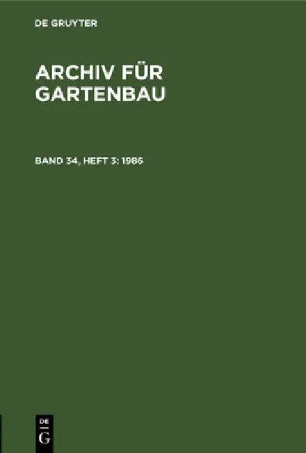 1986 (English, Deutsche Akademie Der Landwirtschaftswis)
