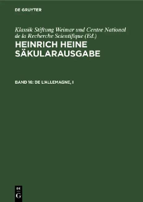 de l'Allemagne, I (English, Claude Pichois)