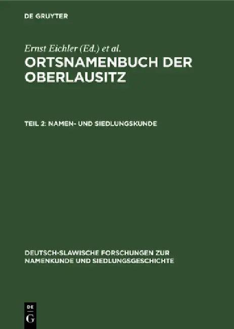 Namen- Und Siedlungskunde (English, Ernst Eichler | Hans Walther)
