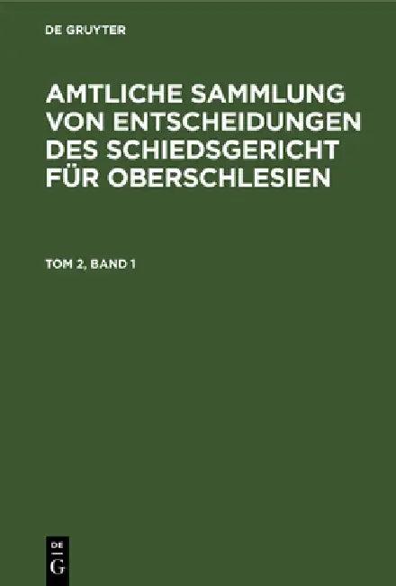 1931 (English, Schiedsgericht Für Oberschlesien)