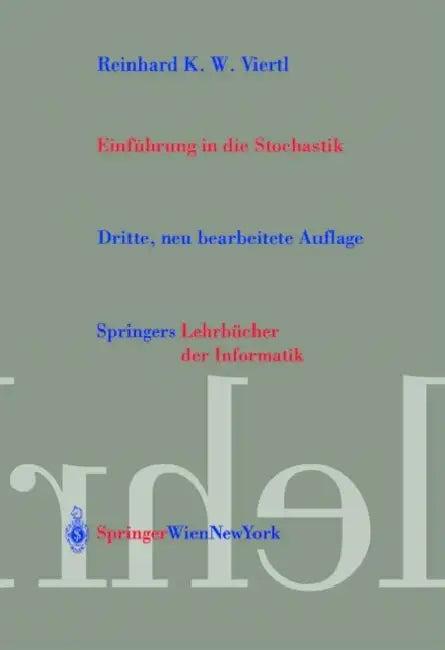 Einführung in Die Stochastik (English, R. K. W. Viertl)