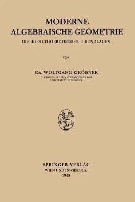 Moderne Algebraische Geometrie (English, Wolfgang Gröbner)