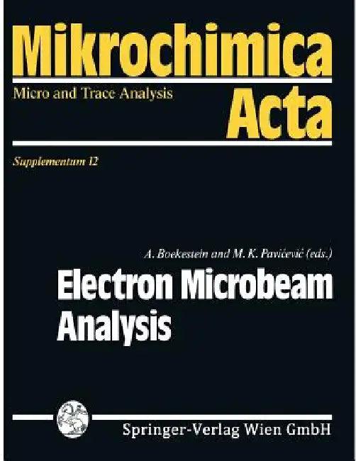 Electron Microbeam Analysis (English, Abraham Boekestein | Miodrag K. Pavicevic)