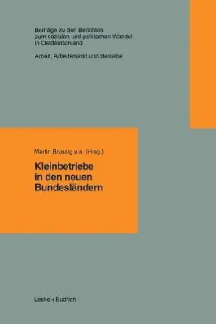 Kleinbetriebe in Den Neuen Bundesländern (English, Martin U. a. Brussig)