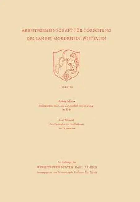 Bedingungen Und Gang Der Kohlenhydratsynthese Im Licht / Die Endstufen Des Stoffabbaues Im Organismu (English, Rudolf Schenck | Rudolf Schenck)