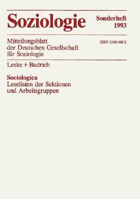 Sociologica (English, Schäfers)