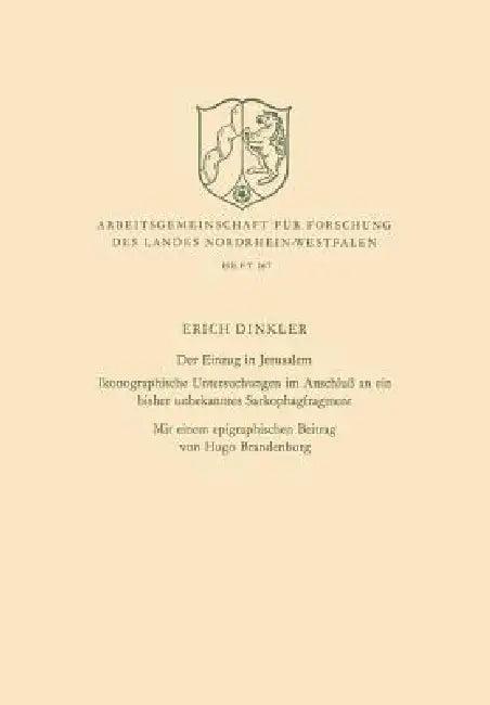 Der Einzug in Jerusalem (English, Erich Dinkler)