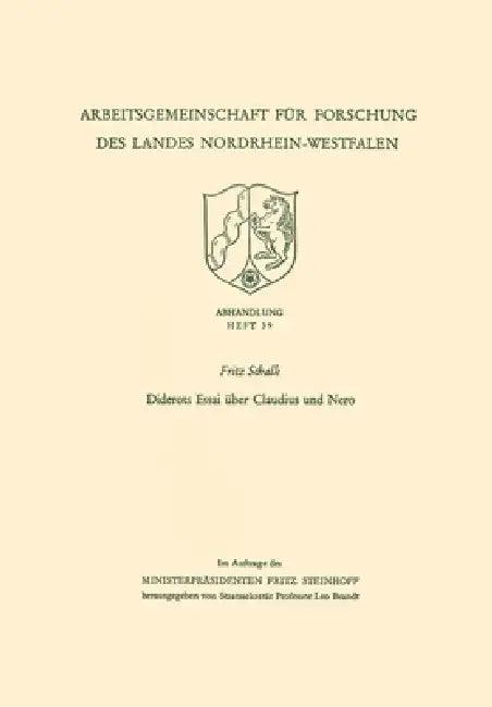 Diderots Essai über Claudius und Nero (English, Fritz Schalk)