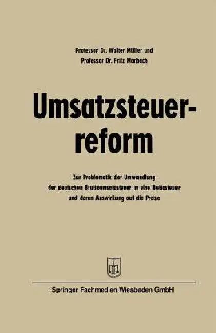 Umsatzsteuerreform (English, Walter Müller)
