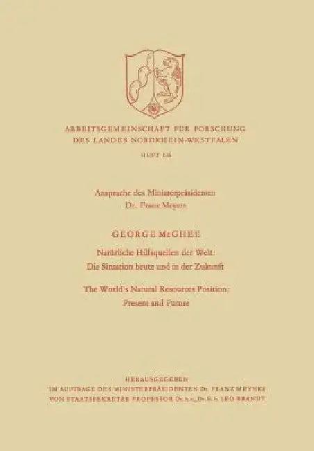 Natürliche Hilfsquellen Der Welt (English, George Crews McGhee)