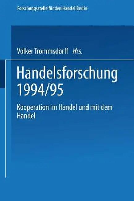 Kooperation Im Handel Und Mit Dem Handel (English, Volker Trommsdorff | Forschungsstelle Fur Den Handel, amp;. It Be)
