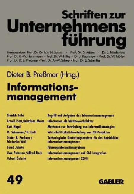 Informationsmanagement (English, Preßmar Dieter B.)