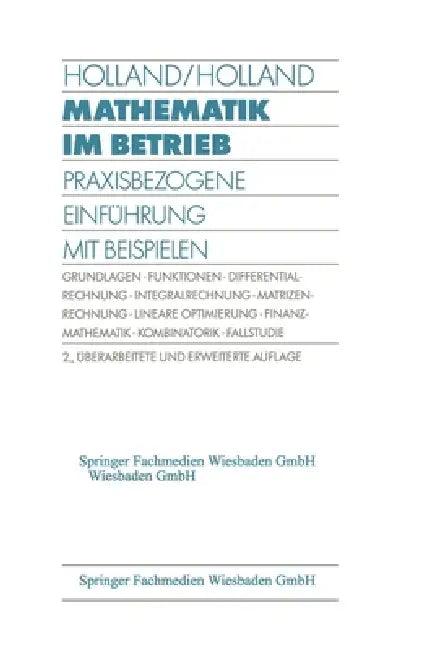 Mathematik im Betrieb (English, Heinrich Holland | Doris Holland)