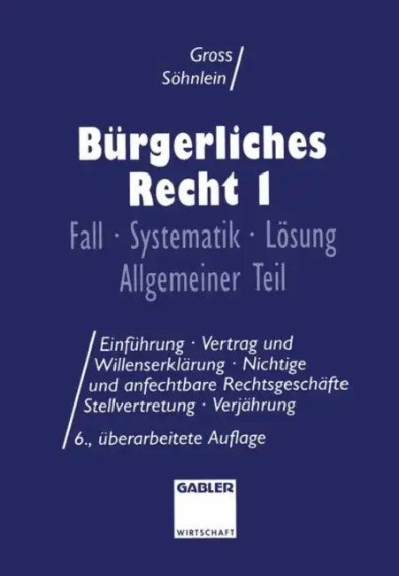 Bürgerliches Recht I (English, Willi Gross | Walter Söhnlein)