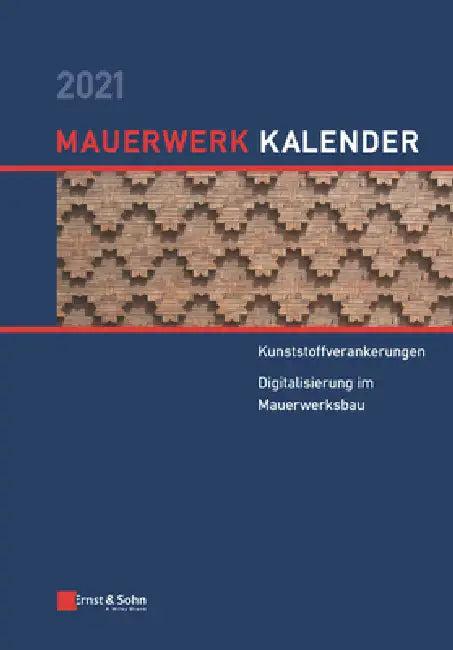 Mauerwerk-Kalender 2021 (English, Ernst, amp; Sohn)