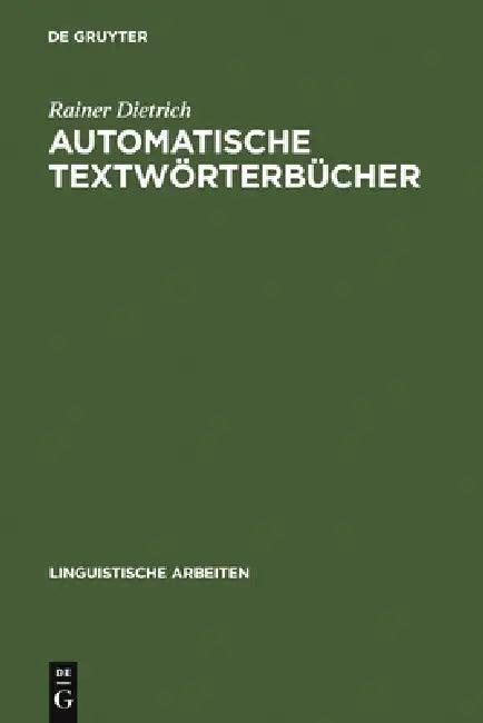Automatische Textwörterbücher (English, Rainer Dietrich)