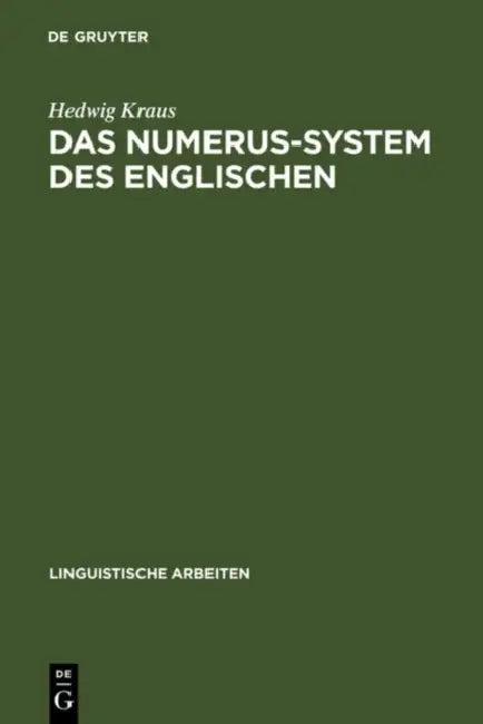 Das Numerus-System des Englischen (English, Hedwig Kraus)