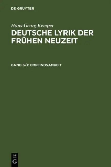 Empfindsamkeit (English, Hans-Georg Kemper)