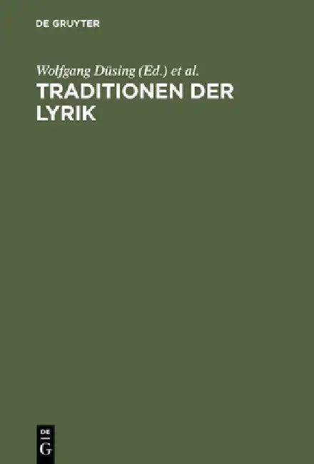Traditionen der Lyrik (English, Wolfgang Düsing | Hans-Jürgen Schings | Stefan Trappen)