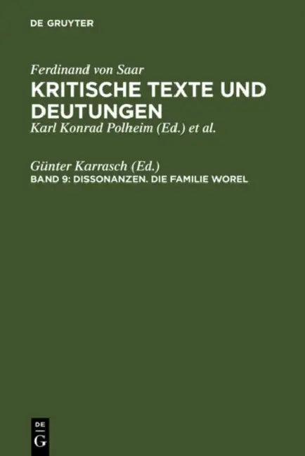 Dissonanzen. Die Familie Worel (English, Gunter Karrasch)