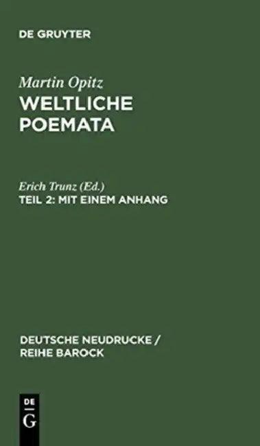 Mit einem Anhang (English, Erich Trunz | Irmgard Böttcher | Marian Szyrocki)