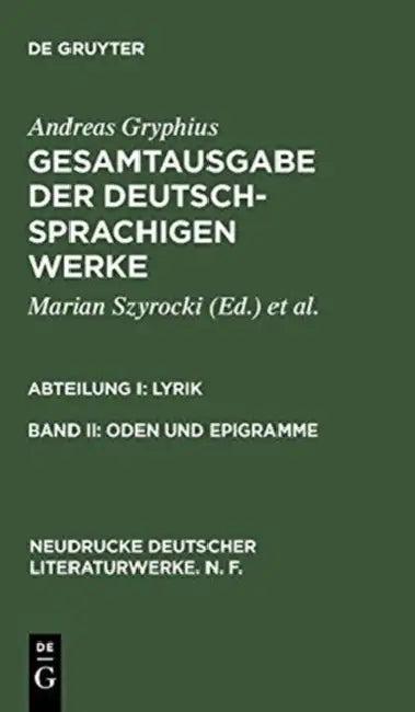 Oden und Epigramme (English, Marian Szyrocki)