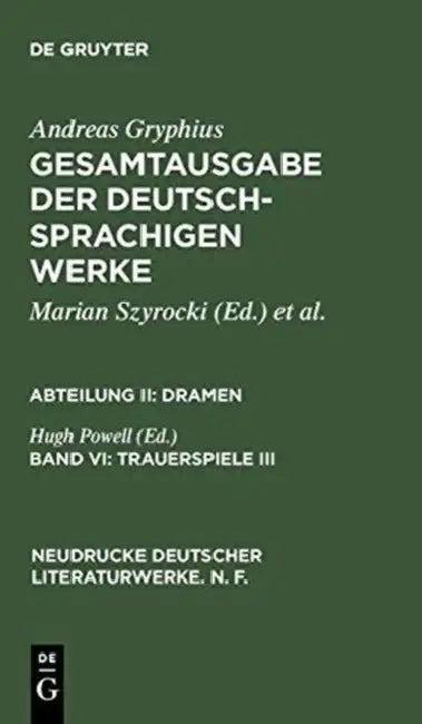 Trauerspiele III (English, Hugh Powell)