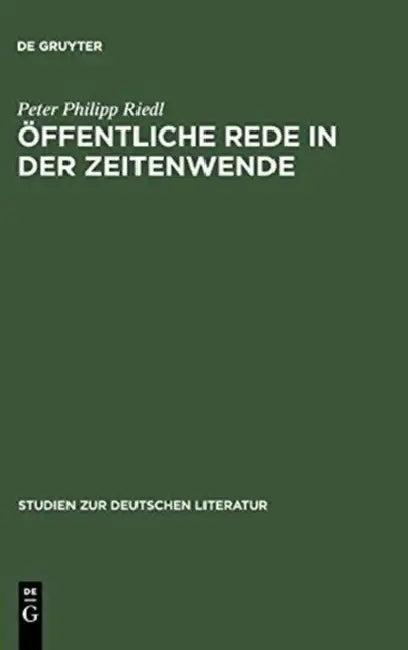 Öffentliche Rede in der Zeitenwende (English, Peter Philipp Riedl)