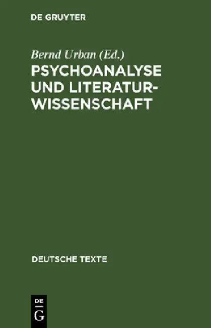Psychoanalyse und Literaturwissenschaft (English, Bernd Urban)