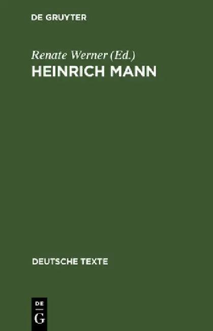 Heinrich Mann (English, Renate Werner)