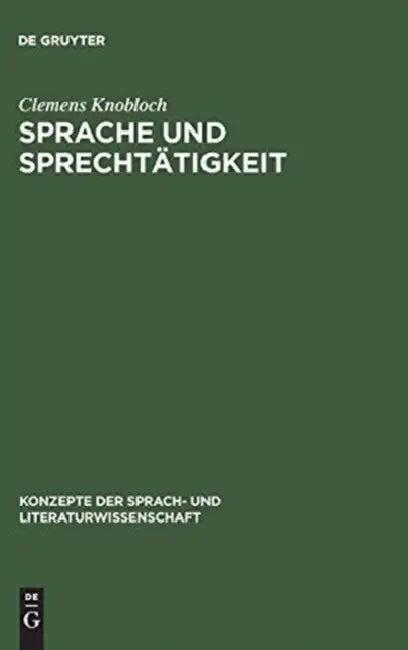 Sprache und Sprechtätigkeit (English, Clemens Knobloch)