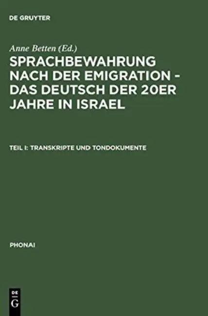 Transkripte und Tondokumente (English, Anne Betten | Sigrid Graßl)