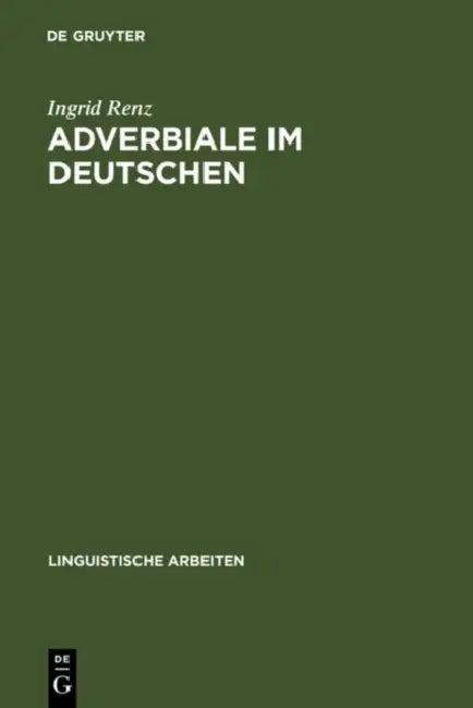 Adverbiale im Deutschen (English, Ingrid Renz)
