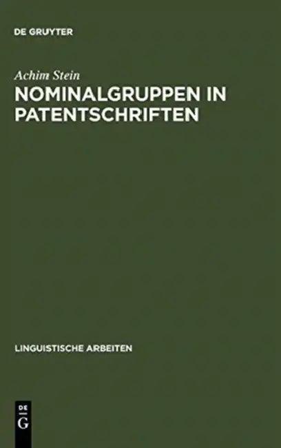 Nominalgruppen in Patentschriften (English, Achim Stein)