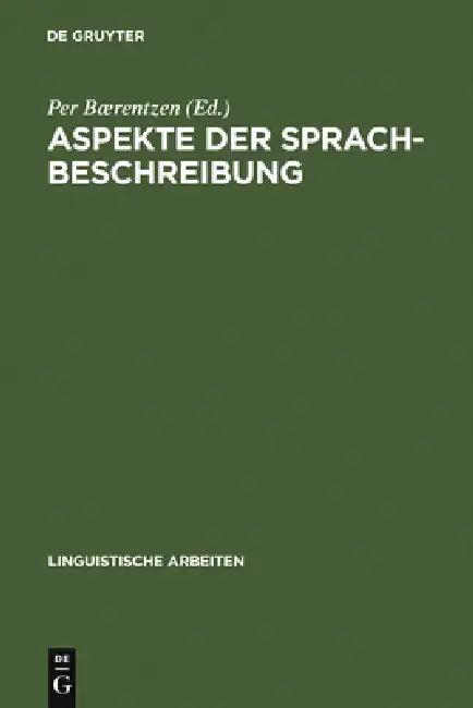 Aspekte der Sprachbeschreibung (English, Per Bærentzen)
