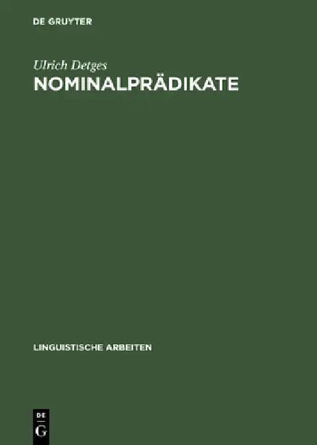 Nominalprädikate (English, Ulrich Detges)