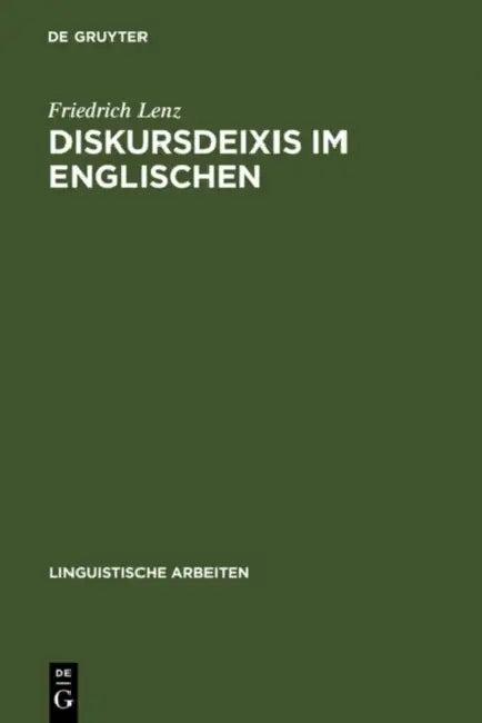 Diskursdeixis im Englischen (English, Friedrich Lenz)