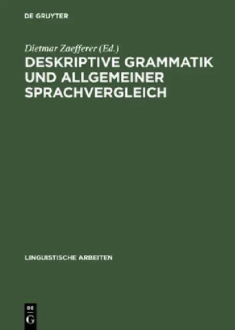 Deskriptive Grammatik und allgemeiner Sprachvergleich (English, Dietmar Zaefferer)