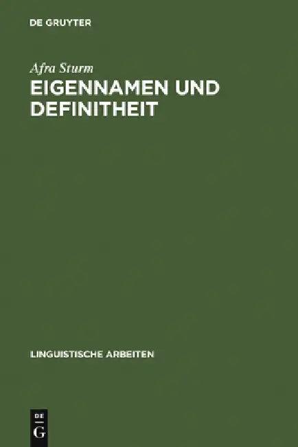 Eigennamen und Definitheit (English, Afra Sturm)