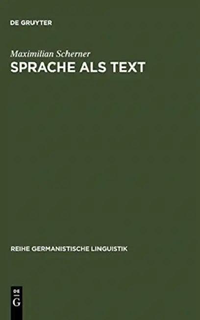 Sprache als Text (English, Maximilian Scherner)