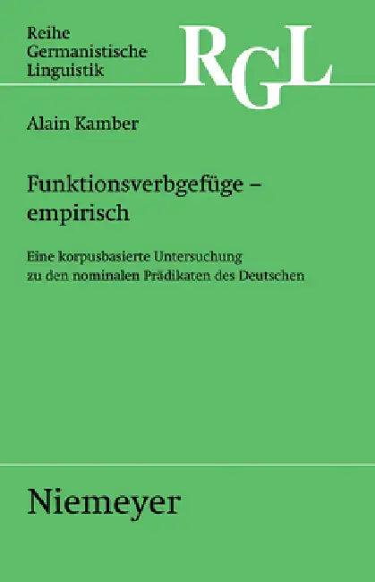 Funktionsverbgefüge - Empirisch (English, Alain Kamber)