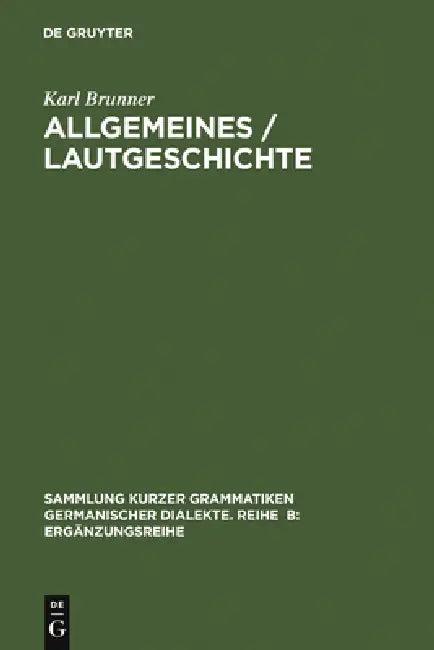 Allgemeines / Lautgeschichte (English, Karl Brunner)